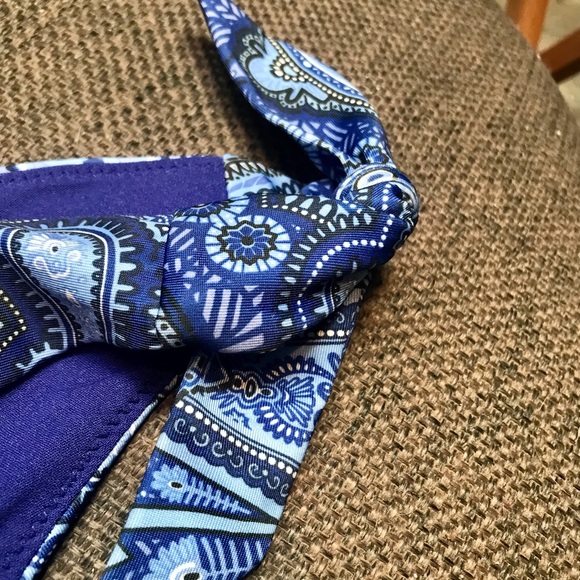 Donated 2/24 Bikini Bottoms NWOT H & M blue paisley 8 - Picture 2 of 4